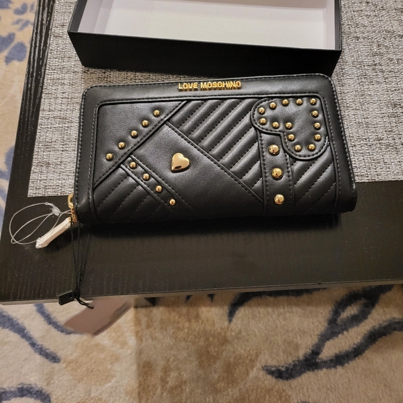 Love Moschino Studded & Quilted Wallet. - Picture 14 of 16